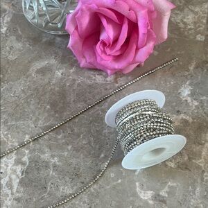 Silver Rhinestone Trim
